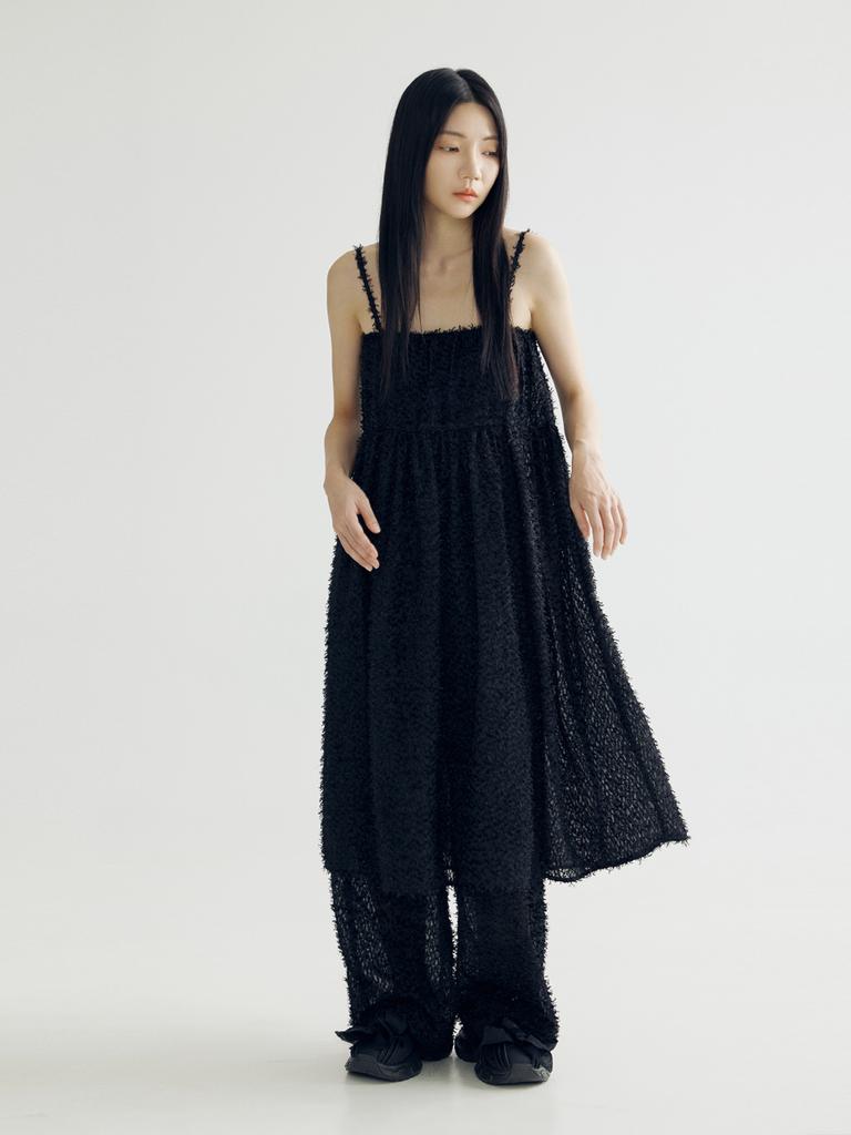 BOMNAL BOUTIQUE Feather Pants _ Black