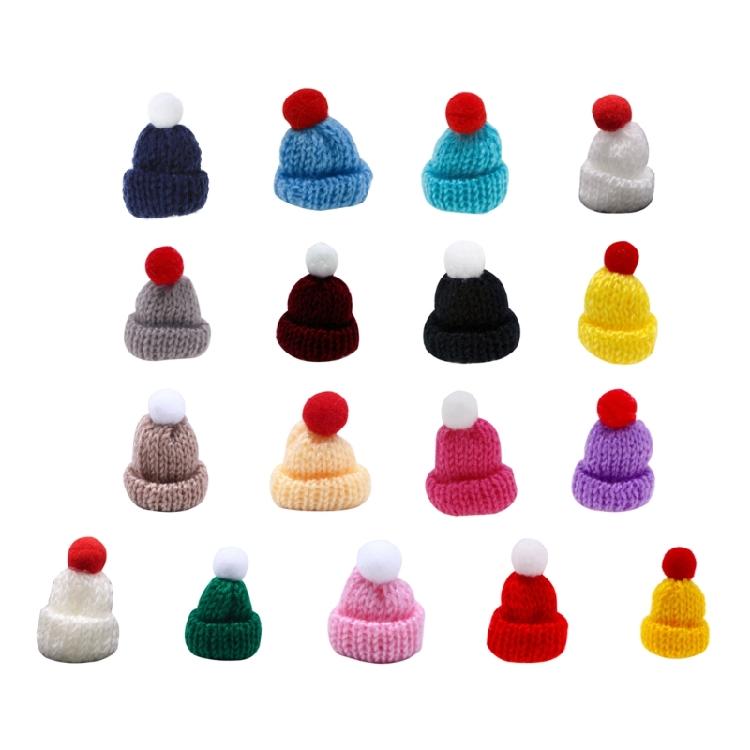 Confezione da 10 Mini Cappelli a Maglia per Artigianato Fai-da-Te Bambina Bambino