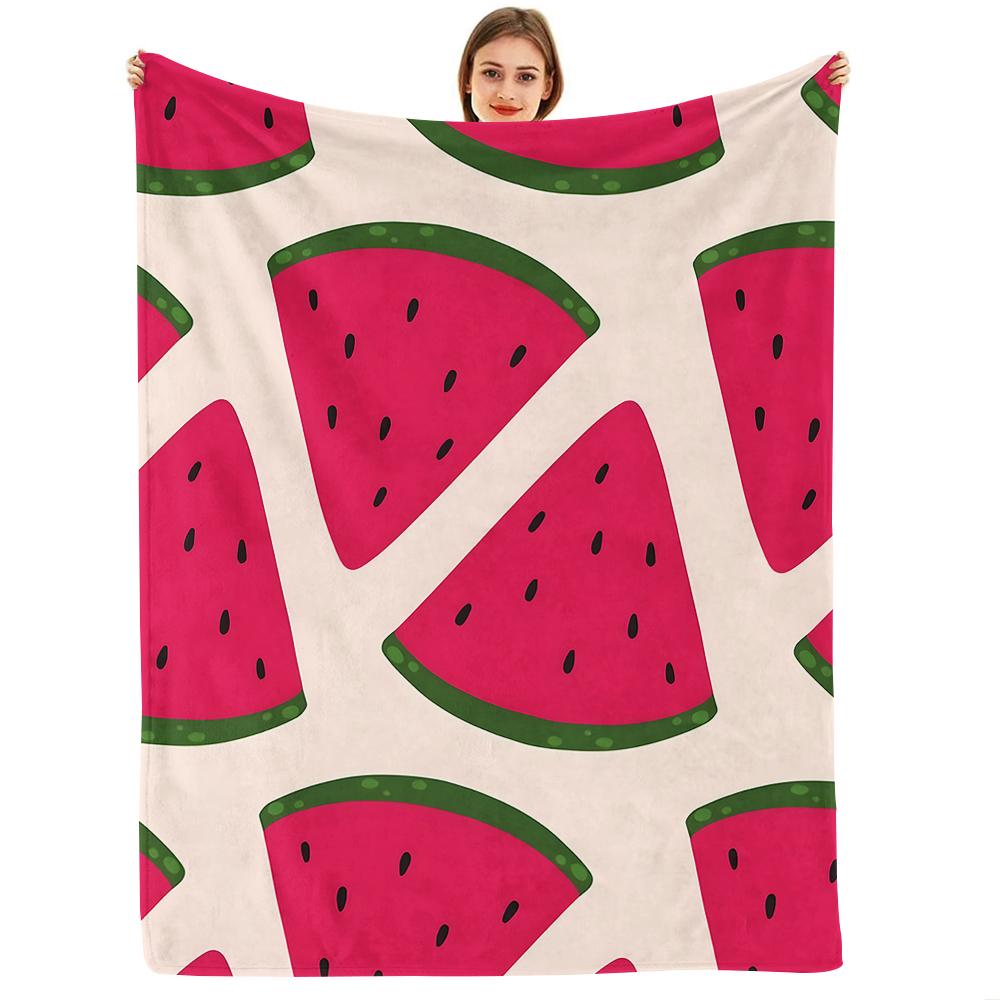 Cute Cartoon Popcorn Box Soft Flannel Blanket Breathable Warm Throw for Office Car Sofa Kids Room Birthday Xmas Gift