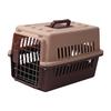 Hard Sided Pet Transport Cage Pet Carrier for Carrying Kitten Indoor Outdoor Brown