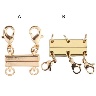 Practical Locking Magnetic Jewelry Clasp Square Stackable Necklace Clasp Closures Bracelet Extender for Jewelry Making
