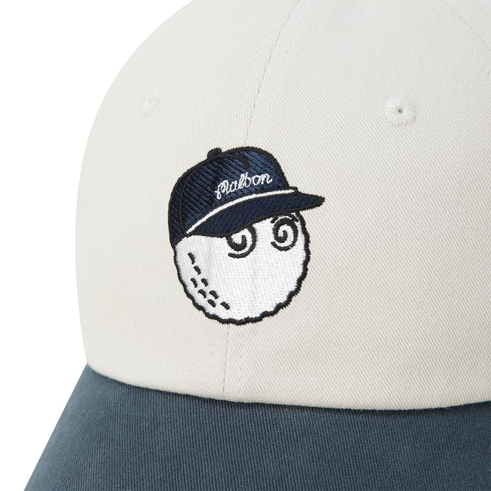 MALBON GOLF Basic Colorblock Ball Cap Navy
