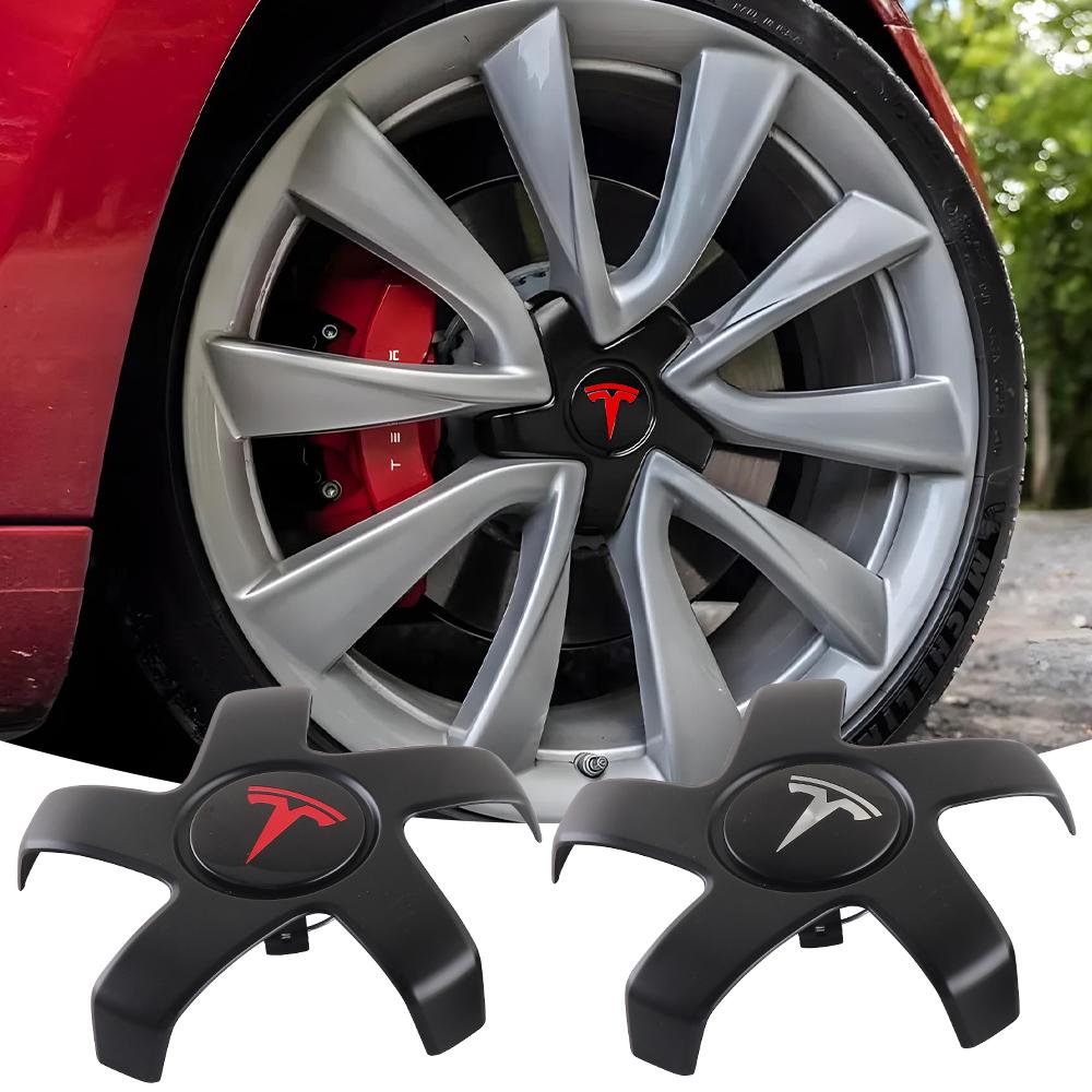 Original 4 Stück 19 Zoll 1044234-B Auto Radkappen Auto Radnabenabdeckung Zubehör für Tesla Model 3 Model Y 2018 2019 2020 2021