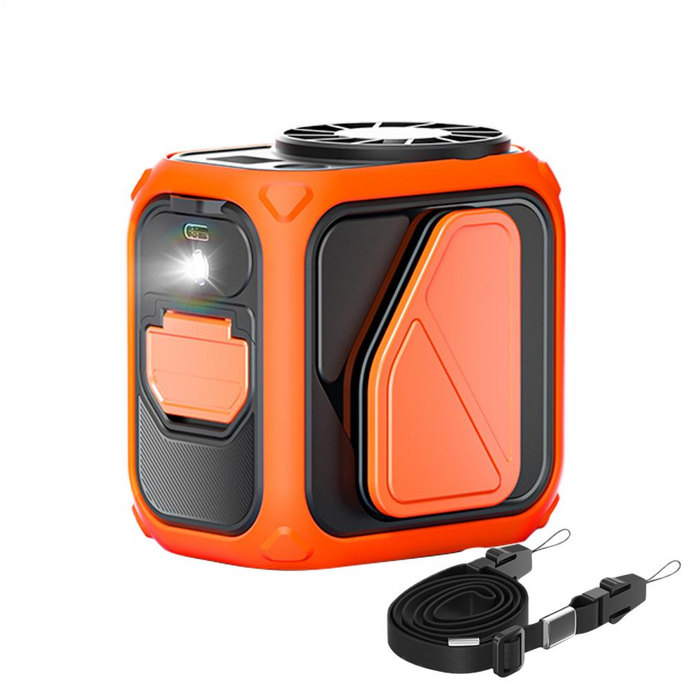 Portable Waist Fan Clip Camping Fan Portable Waist Clip On Belt Wearable Neck Personal Cooler 12h Runtime With Flashlight For оранжевый