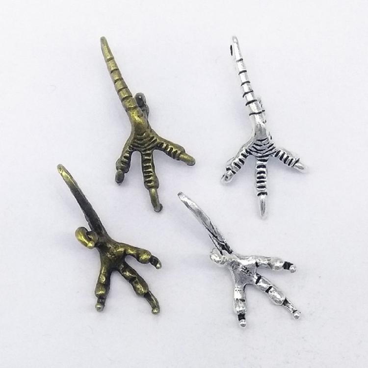 10PCS Retro Bird Claw Pendants Jewelry Making Accessories Alloy Texture Jewelry Pendant Suitable for Jewelry Making