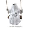 Halloween Resin Specters Swinging Charm Resin Swing Specters Figure Halloween Hanging Decors for Kids Family Enjoyment