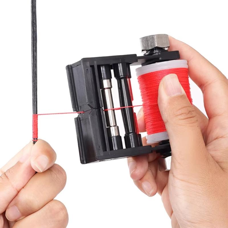 Adjustable Tension String Serving Jig Tool Aluminum String Winder for Compound and Recurve Bowstring Serving