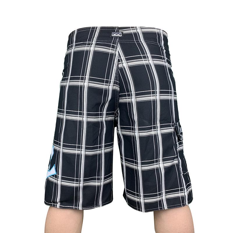 Billabong Men's Quick-Dry Plaid Black Surfing Shorts (2023)