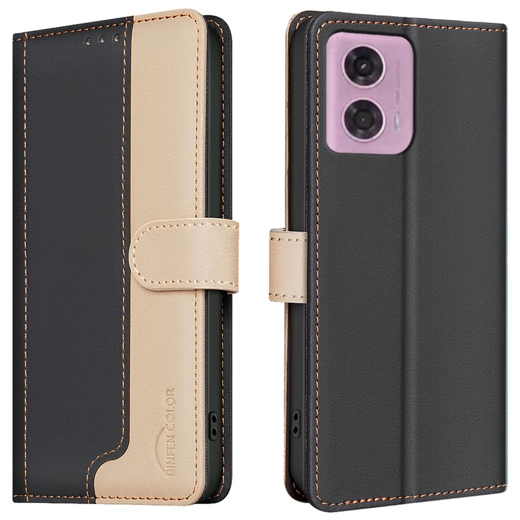 For Motorola Moto G04 4G/G24 4G Case RFID Blocking Leather Cover