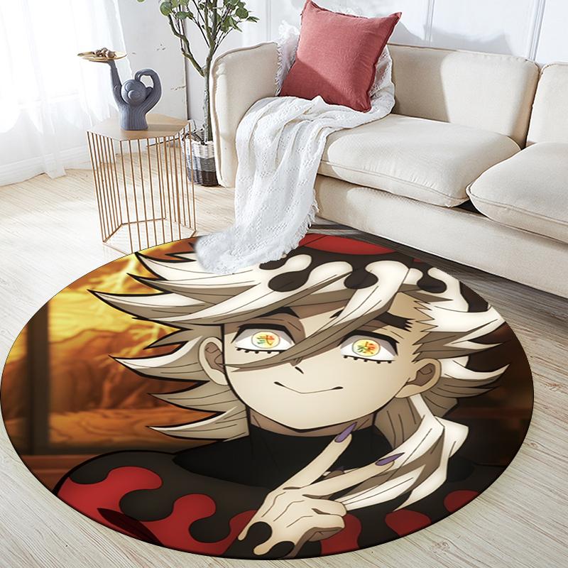Cartoon Print Round Area Rug,Carpet Rug for Living Room Bedroom Sofa Playroom Decor,Non-slip Floor Mat