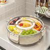 360° Rotating Six-Compartment Storage Box for Refrigerator & Picnic - Fresh-Keeping Fruit Bowl