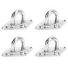 4PCS 8MM Eye Plate Diamond Shaped Ceiling Hook Pad Staple Hook Loop Marine Hardware Yacht Accessories