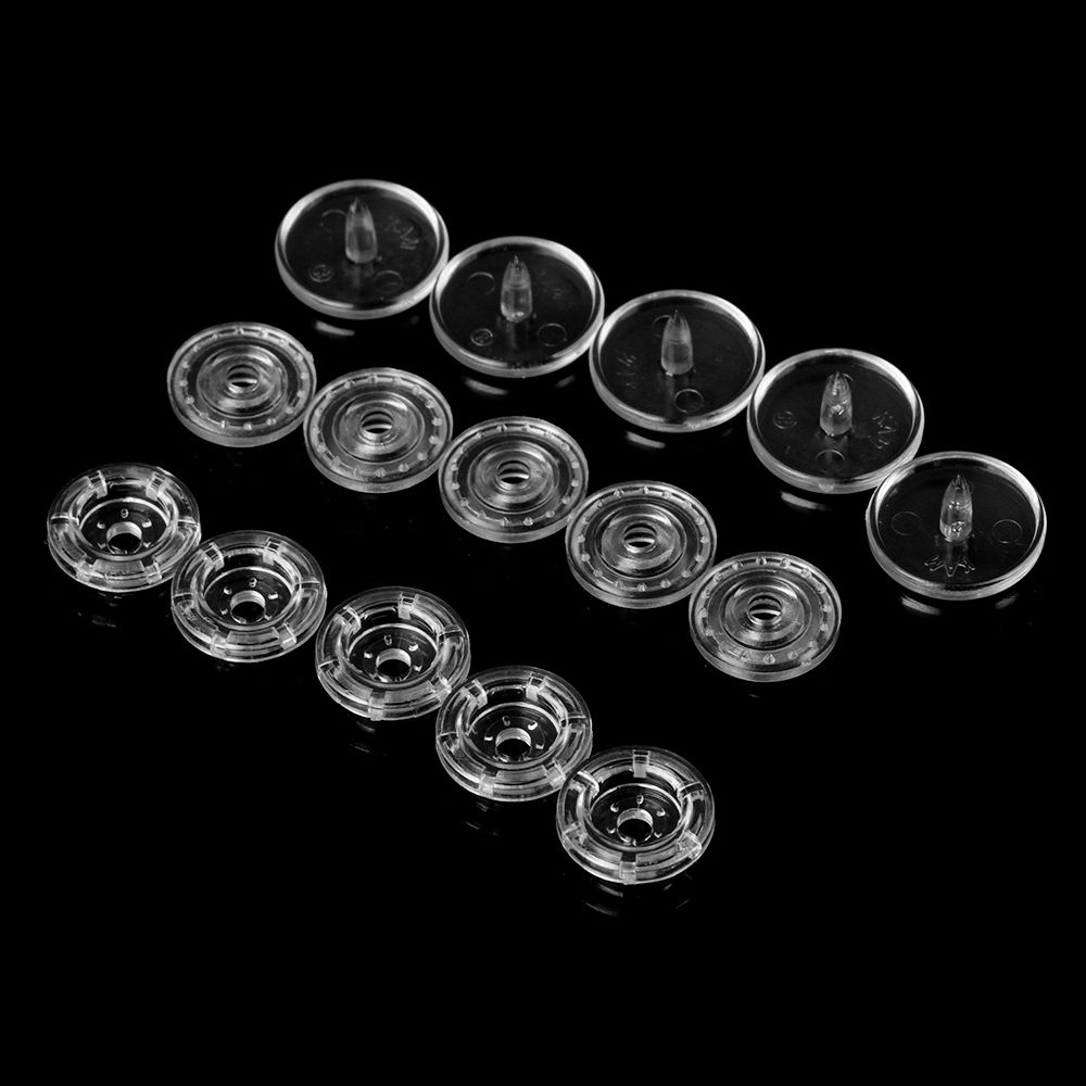 45 de seturi(180pcs) Haine Cămăși Scrapbooking Închidere cu știfturi transparente Buton de apăsare Butoane cu apăsare