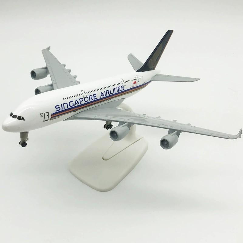 A380 Airways 380 Singapour Alliage Métal Moulé Sous Pression Modèles d'Avions 20CM Décoration Avion Modèle d'Avion pour Collection Cadeau