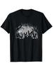 Unisexs WoUnisexs 100 Cotton TShirt Soft Breathable Black White Moon Print with Ghostly Trees Casual Round Neck Short Sleeve Tee for