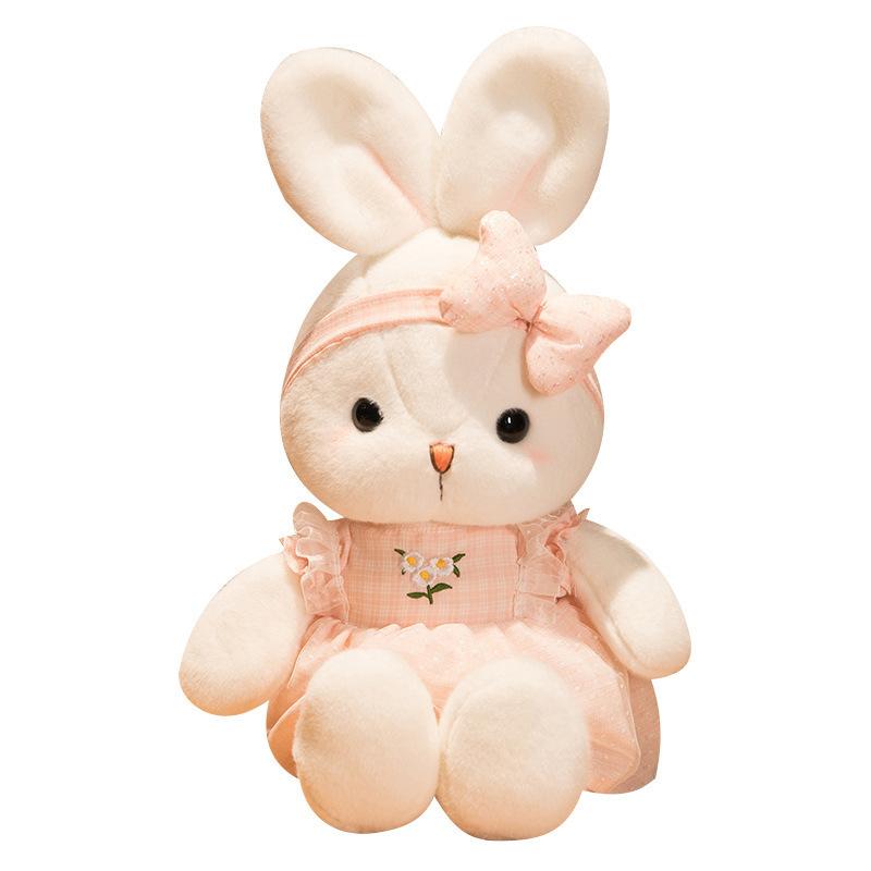Cute Daisy Rabbit Plush Toy Little White Rabbit Doll Doll Pillow Wearing Skirt Doll Children's Day Gift