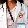 2D Flat Turkish Theme Retractable Nurse Badge Clip Durable ID Clip for Office and Medical Professionals