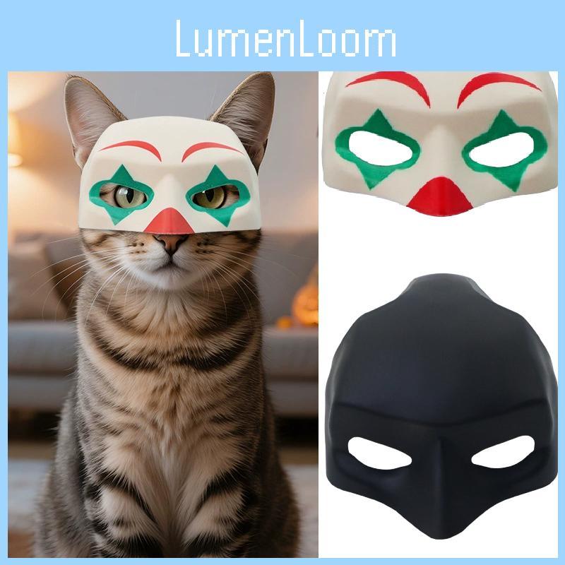 Cosplay Halloween Cat Mask With Diy Clown And Batman Design For Costume Parties And Pet Dress Up