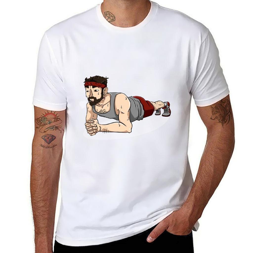 Pulpy Syntax Workout Plank Tshirt Simple Solid Color Crew Neck Tee