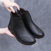 2025 Autumn Retro Shoes Woman Winter Boots  Women's Genuine Leather Shoes Female Ankle Boots Flat With Zip Botas