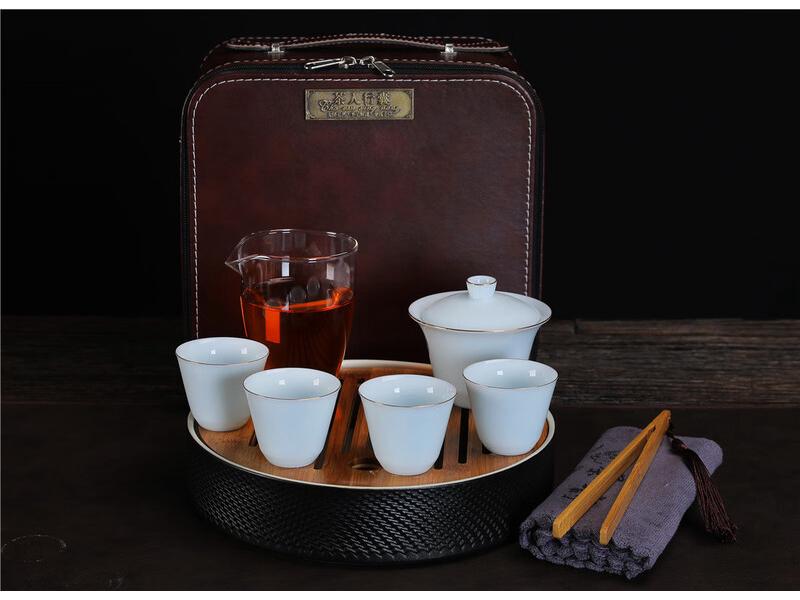Chaxun Portable Yangzhi Jade Porcelain Tea Set