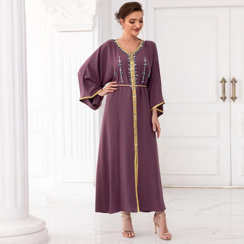 

Женская одежда ручной работы с вышитыми бриллиантами в Юго-Восточной Азии, новое платье без рукавов для путешествий в Дубае XL мгу зеленый