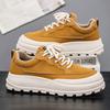 2026 Men Platform Leather Casual Shoes Popular Youth Flats Sneakers Outdoor Non-slip Comfortable Man Board Shoes Tenis Masculino