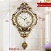 European Modern Large Silent Wall Clock with Metal Pendulum - Antique Quartz, Simple and Creative Design for Living Room