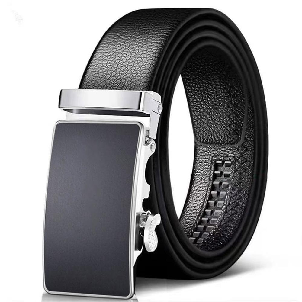 belt, men s leather belt, automatic buckle, men s top layer, high-end trendy buckle 120cm
