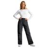 Women's Loose Straight-Leg Pants with Drawstring, Detachable Cargo Pants