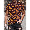 Fashion Contrast Color Star Star Graphic Pattern Crew Neck And Short Sleeve