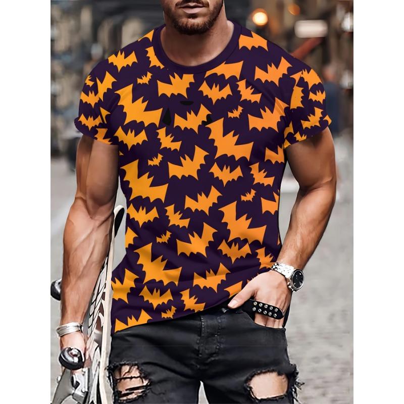 Fashion Contrast Color Star Star Graphic Pattern Crew Neck And Short Sleeve