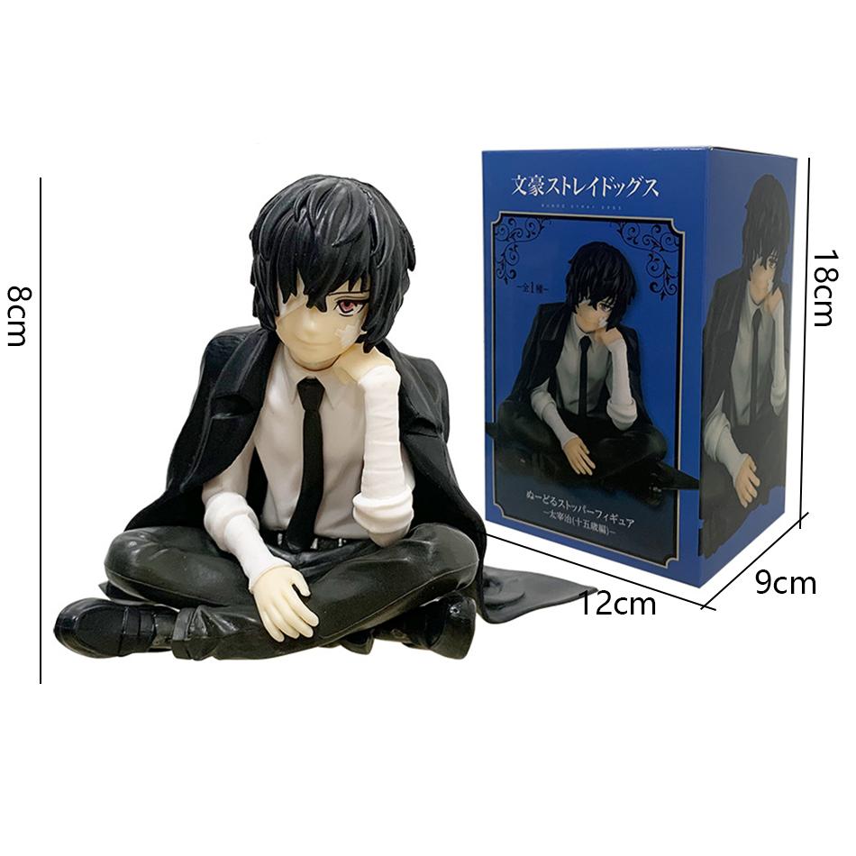 New Bungo Stray Dogs Dazai Zhi Nakahara Chuya Sitting Posture Anime Figure PVC Action Figures Model Anime Carto On Model Toy Gif