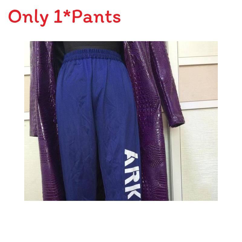Suicide Squad Joker Cosplay Jacke aus Polyester mit verstellbarer Passform für Halloween-Kostümparty Pants,M blue