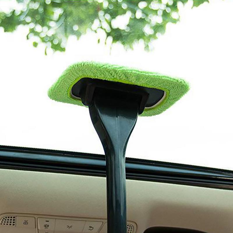 Car Window Cleaner Brush Kit Windshield Cleaning Wash Tool Inside Interior Auto Glass Wiper With Long Handle Car Accessories
