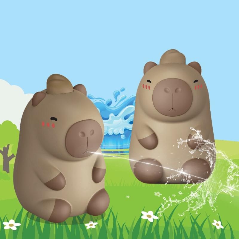 2PCS Water Squirt Guns for Children Capybara Water Guns Summer Outdoor Activity Water Fighting Baby Bath Play Pool Toy