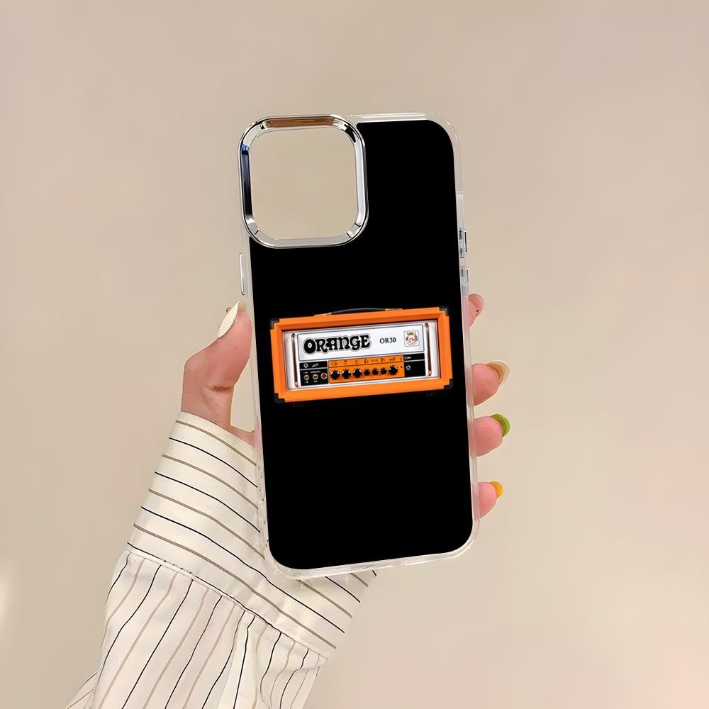 O-Orange Guitar Amp Phone Case For IPhone 17 Air 16 15 14 13 12 11 Pro Pro Max Plus Transparent Soft Cover