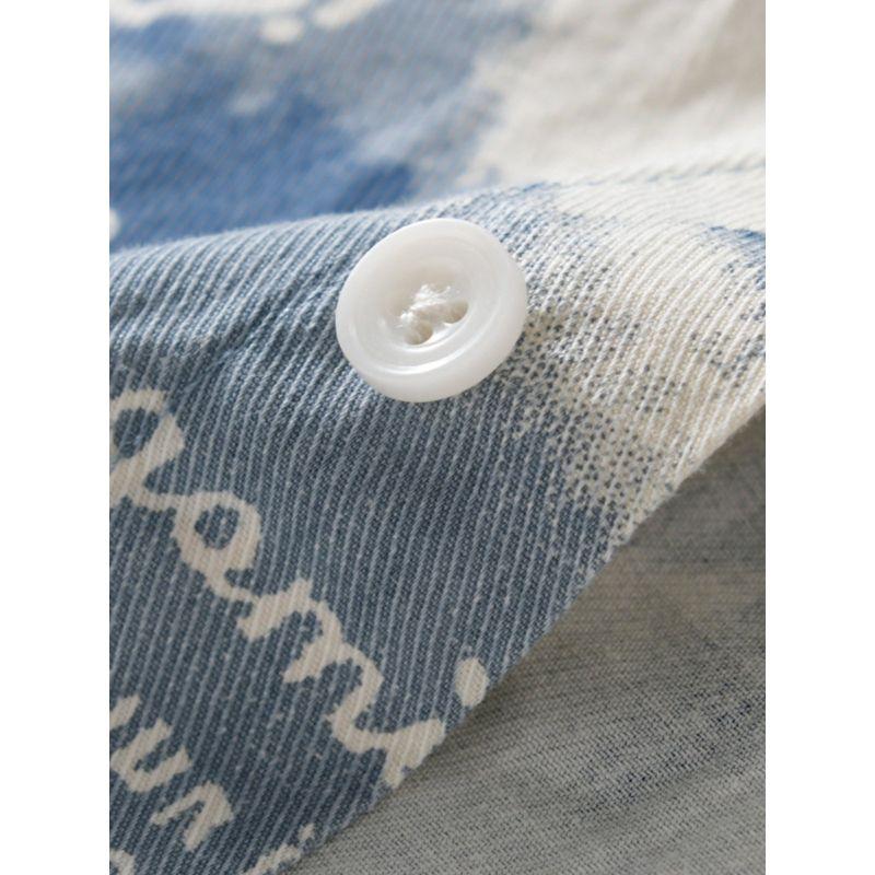 Trendy over Print Short sleeve Shirts Men's Japan fashion Hong Kong Style Casual All-matching Half Sleeve Cargo Shirt 2025 New