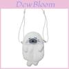 Plush Cartoon Dolphin Girl Shoulder Bag With Zipper Closure For Daily Casual Use