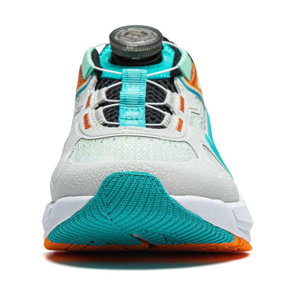 Li Ning Kids Mecha V2 Comfortable Simple Non-Slip Wear-Resistant Casual Shoes Kids Casual Shoes Gray Green Yellow YKCU044-7