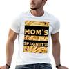 Mama's Spaghetti Print T-Shirt Druck Lässig Kurzarm