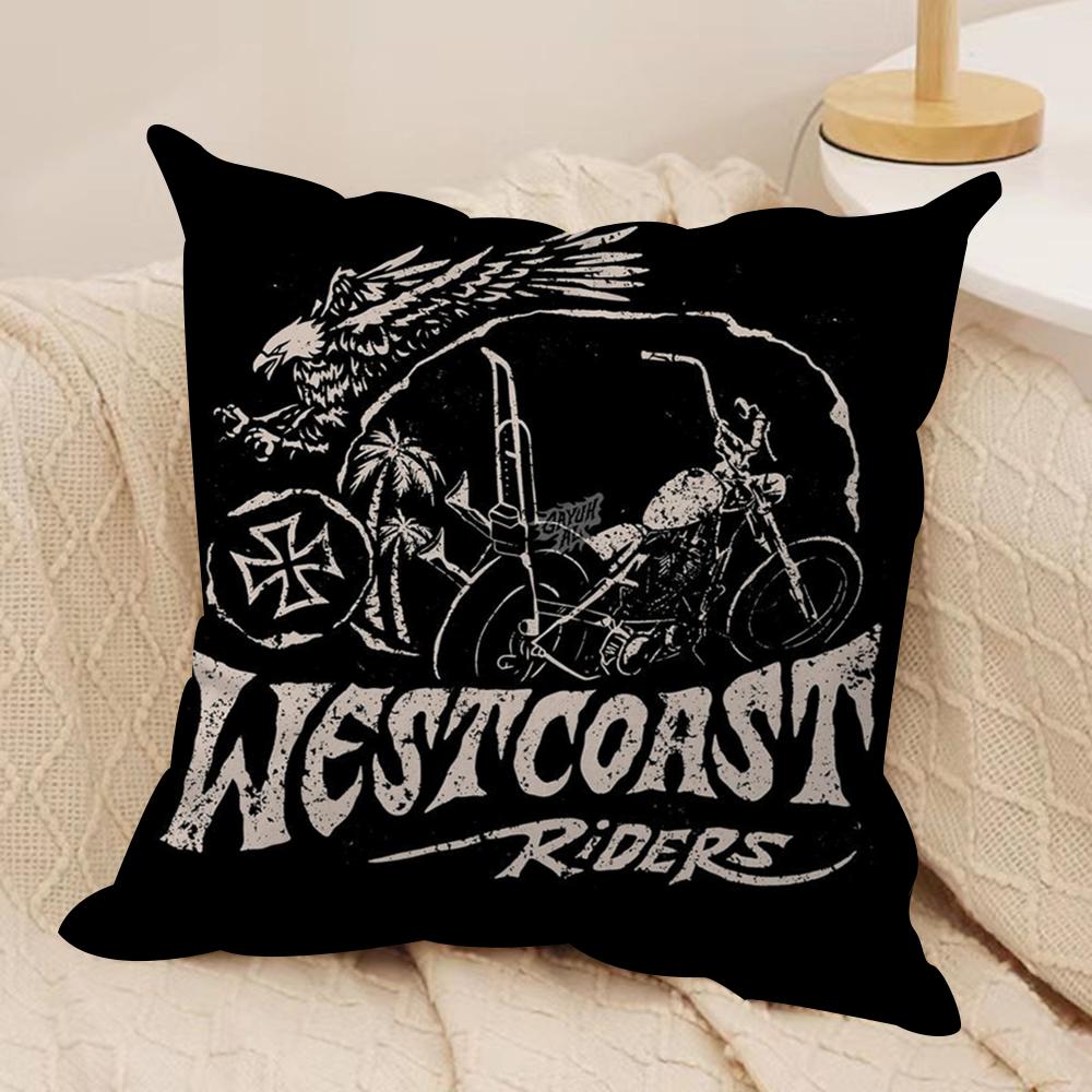 CChoppers WWest CCoast Cushion Cover Silky Short Plush DoubleSided Printed Pillow Case for Sofa All Seasons Home Decor Gift