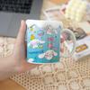Cartoon Ins Style High Value Mug Cute Ceramic Children's Water Cup with Lid with Lid Office with Lid