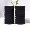 Black High Elasticity Hair Tie - Durable Leather and Rubber Band for Women and Girls