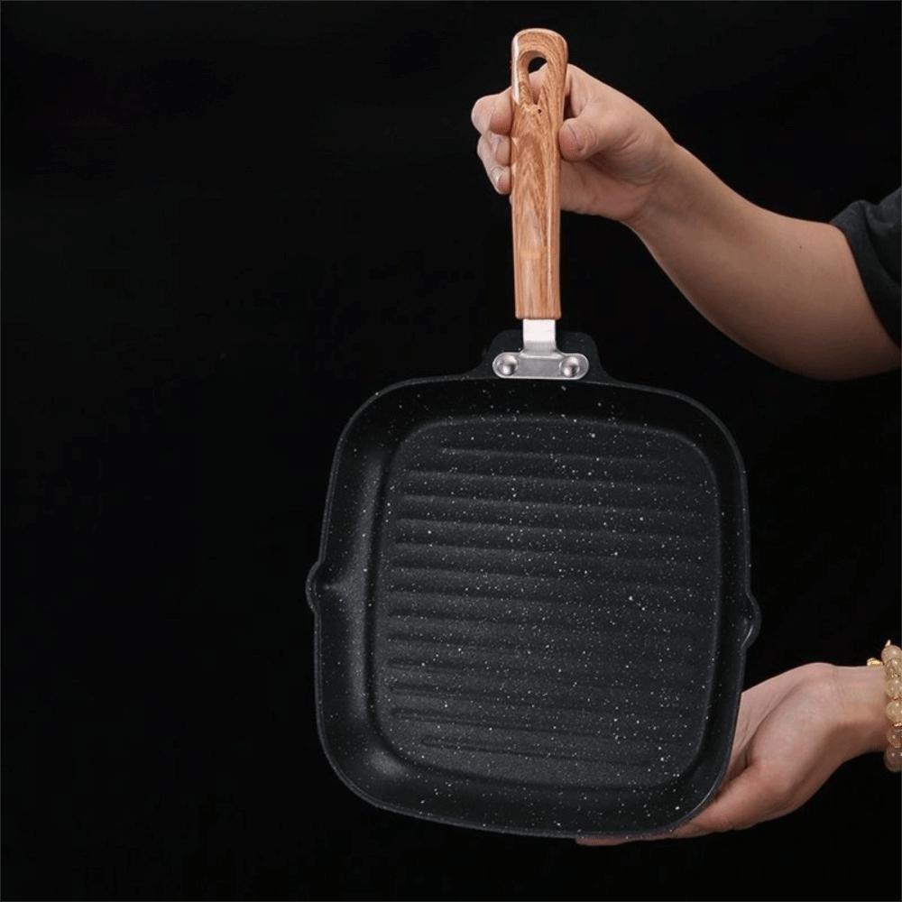 Nonstick Steak Skillet Anti-scalding Handle Grill Pan Universal Frying Pan  Bacon