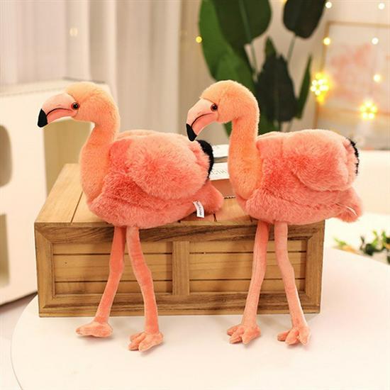 Rosa Flamingo Kuscheltier - Schlafbegleiter & Wohnzimmerdeko Puppe