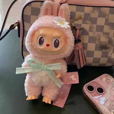 Labubu Keychain Mokoko Doll Labubu Sweetheart Series Doll Pendant Ornament Christmas Gift Kids Toys High Quality Replica