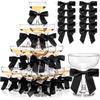 20PCS Acrylic Champagne Coupe Glasses Black Bow Engagement Party Wedding Champagne Tower Prosecco Tower Martini Glasses 5oz