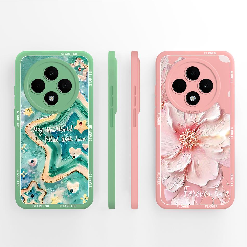 For Oppo Reno 12F Case Cute Anime High Quality Funda Soft Liquid Silicone Bumper For Oppo Reno 12 F 4G 5G Anti Drop Back Covers