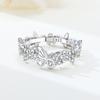 PANPOKI S925 Silver Flower Butterfly Insect Closed Ring For Women Finger Ring Personality Jewelry Party Trendy Gifts
